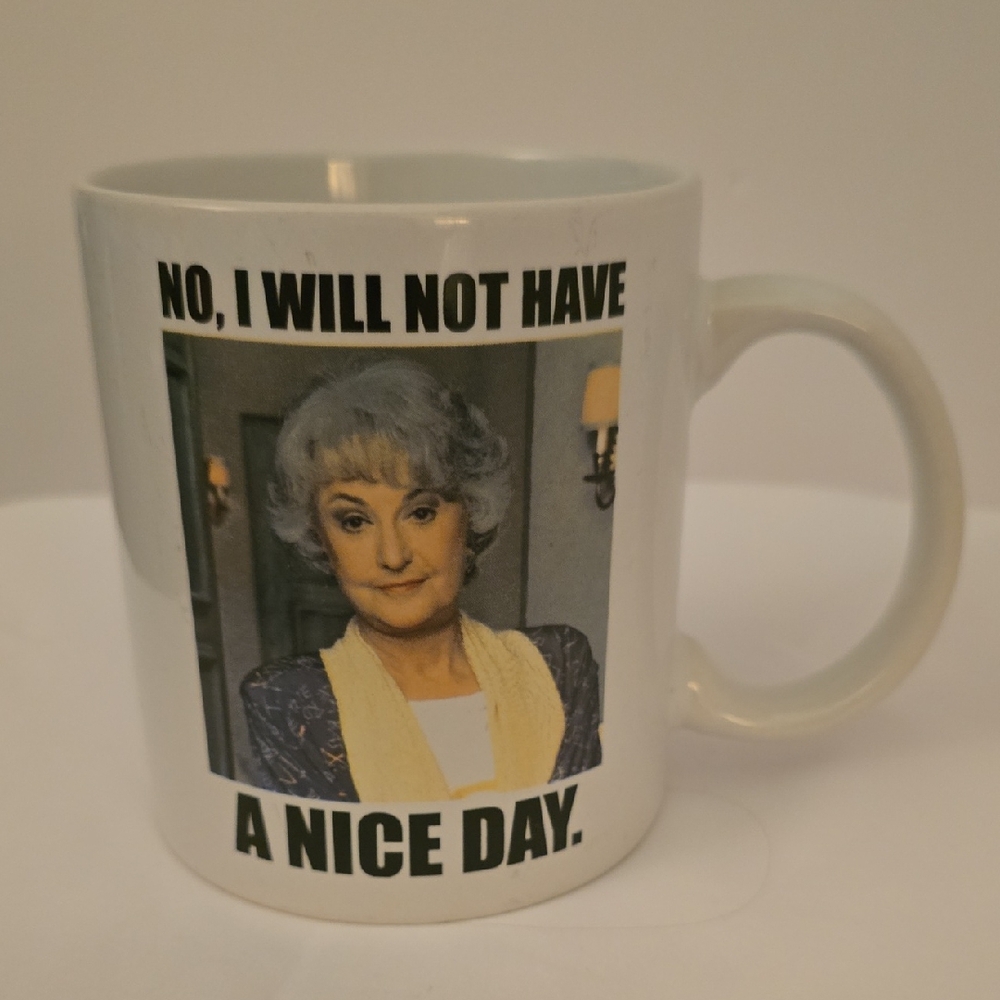 White Ceramic Mug with Humorous Print
